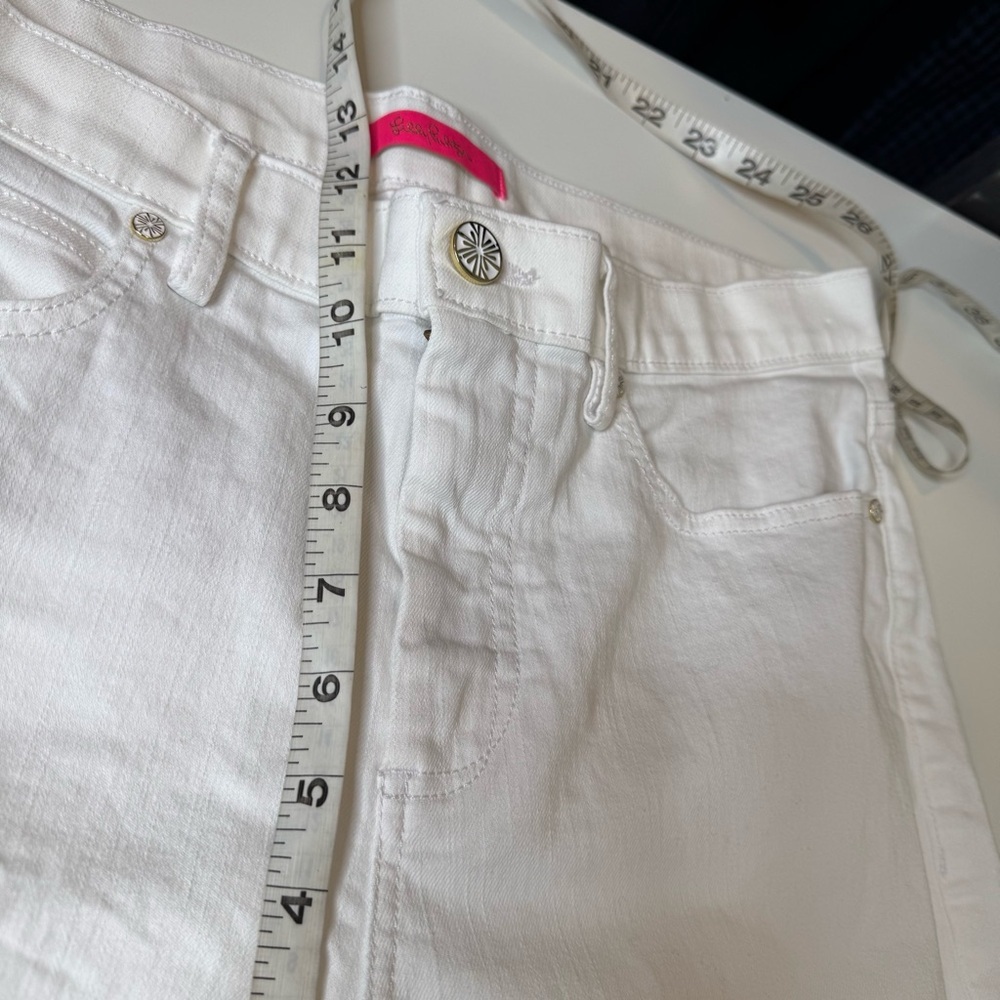 Lilly Pulitzer White Straight Leg Jeans | Classic Fit size 12 - Picture 9 of 13